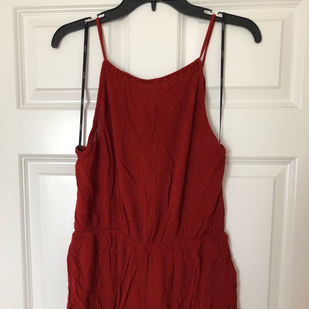 Sangria-colored Sleeveless Romper 